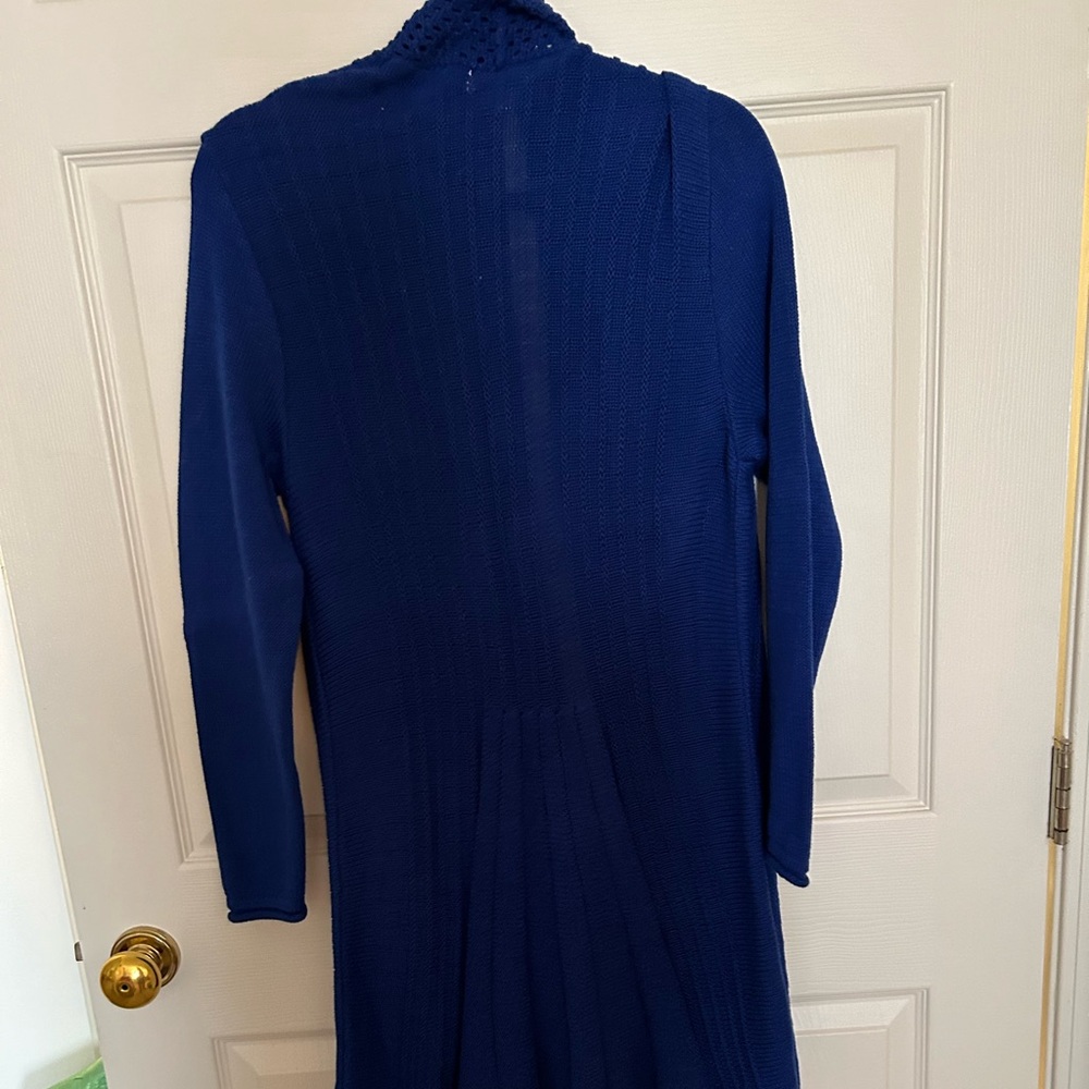 Royal Blue Ribbed Collar Tunic